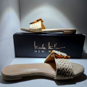 ✨ Chic Woven Slides! Nicole Miller Rollie Buckle Sandals - Perfect for Summer! ✨